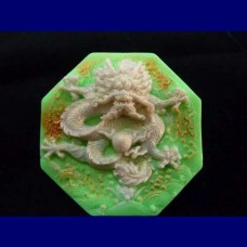 soap..china dragon, green and white.